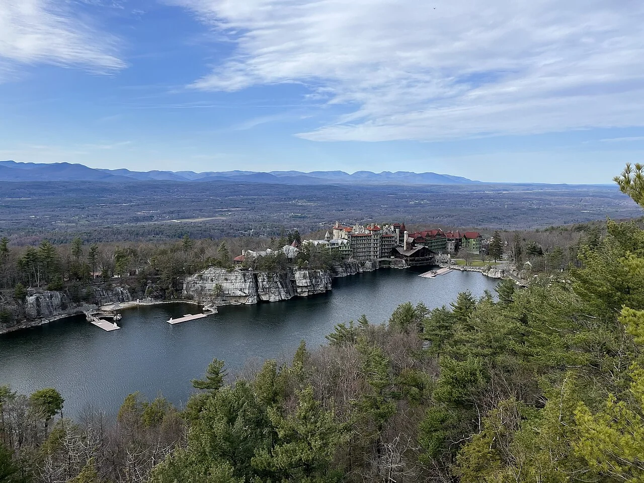 Mohonk Mountain House and Lake Mohonk in New York