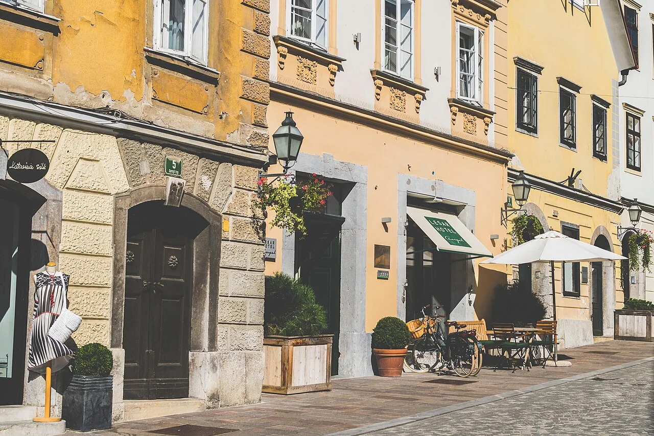 A street in Ljubljana’s historic centre