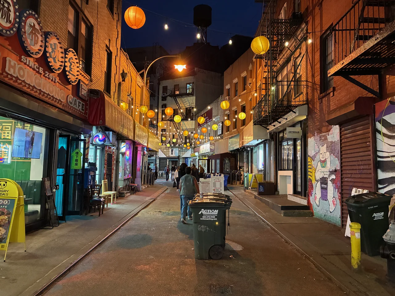 A street in Manhattan’s Chinatown in New York City