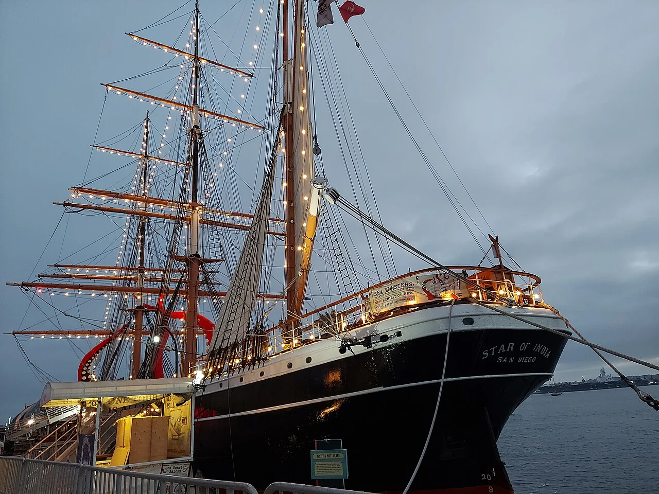 The Star of India sailing ship on San Diego’s waterfront