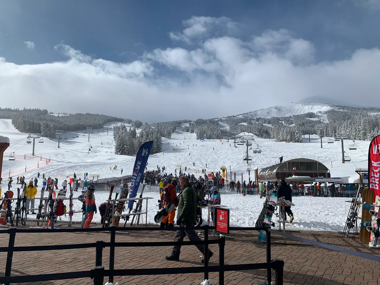 Snow-covered slopes at Breckenridge Ski Resort in Colorado