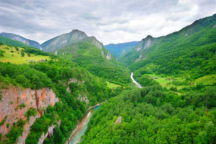 Breathtaking landscape of the Tara River Canyon