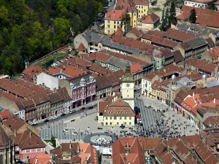 Center of the Old Town of Brasov, Romania