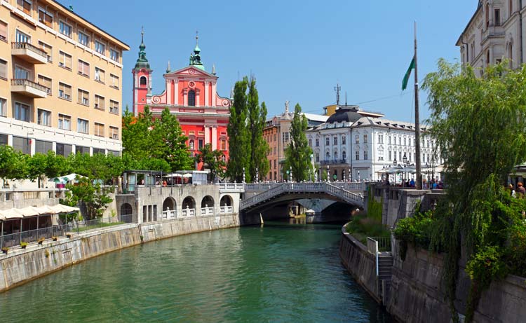 Ljubljana and Ljublanica River, Slovenia