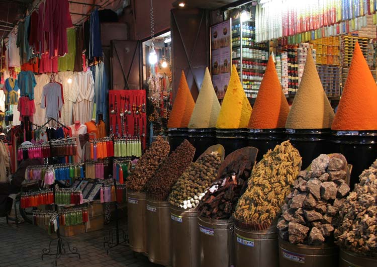 Colorful Market in Marrakesh Morocco