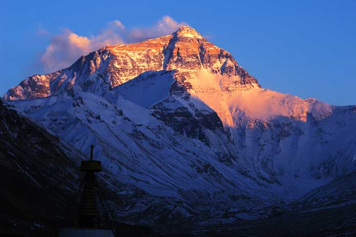 Mount Everest at Sunset