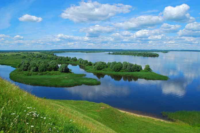 Крупные притоки реки волга